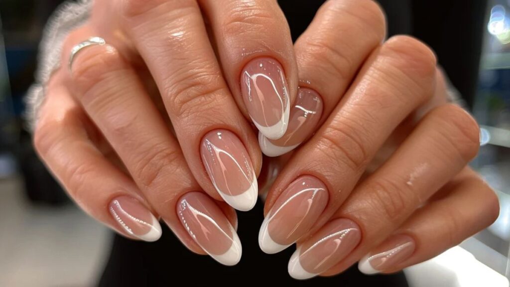 white tips with nail art