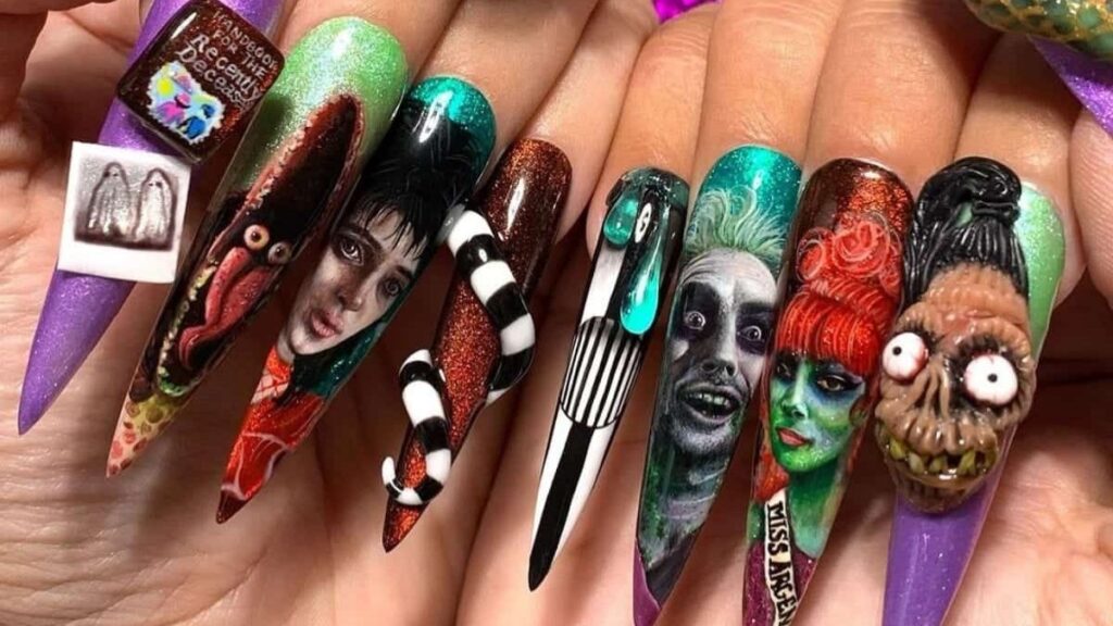 Beetlejuice Nails