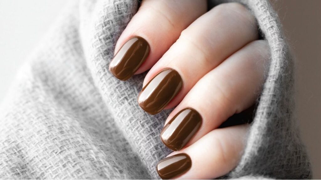 Simple Chocolate Brown Nails